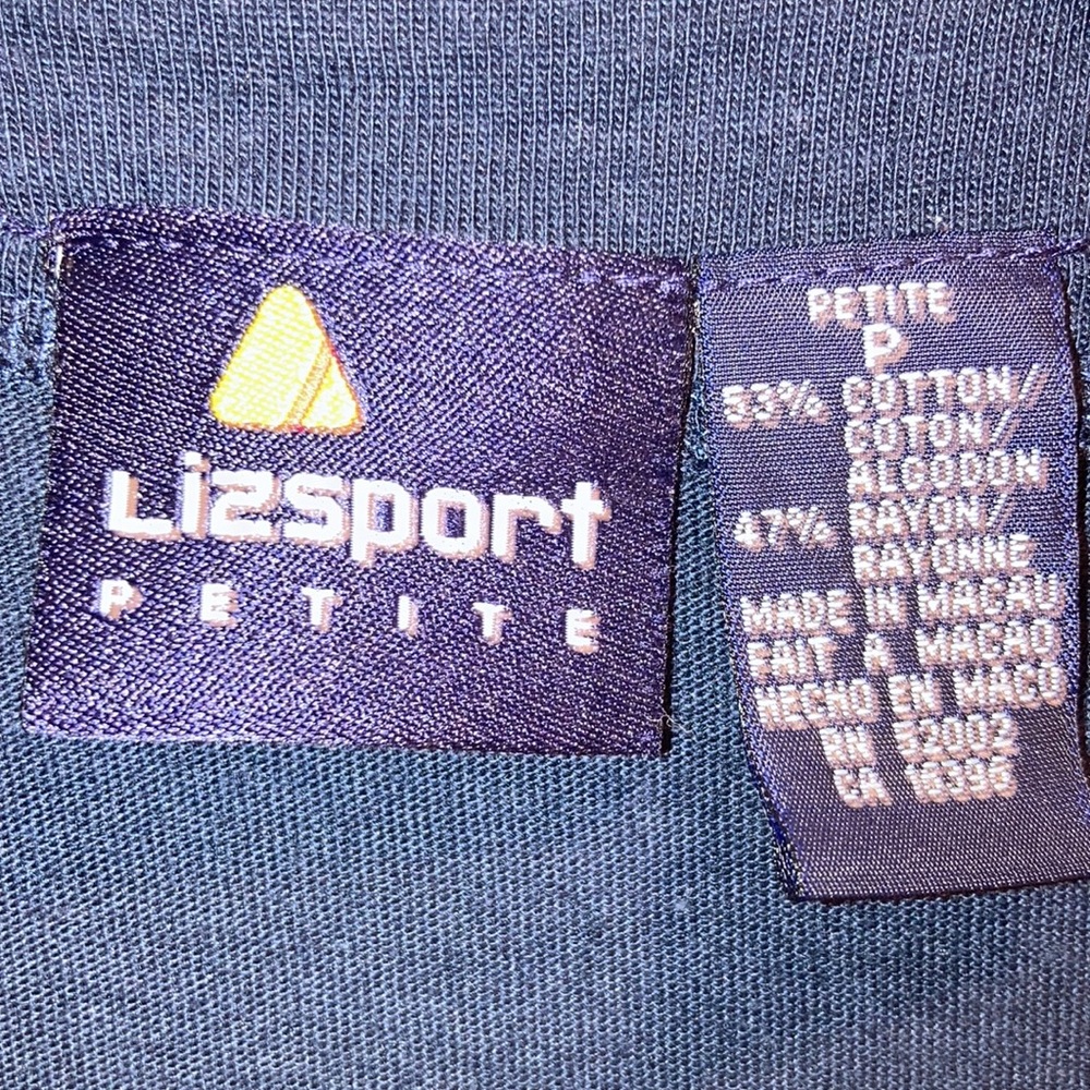 Petite Navy Front Button Down Tunic. Lizsport. - image 2